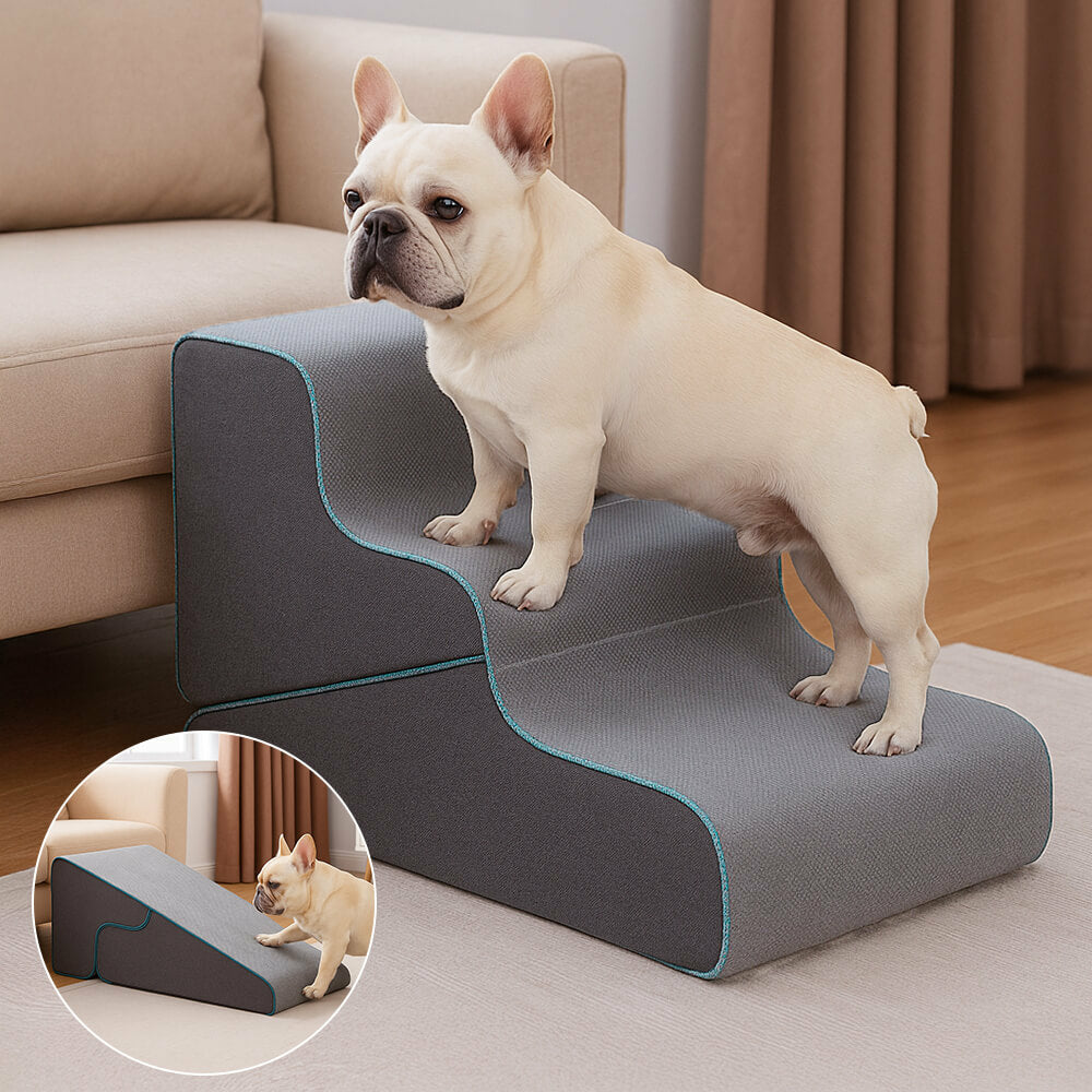 2‑in‑1 Foldable Dog Stairs & Ramp