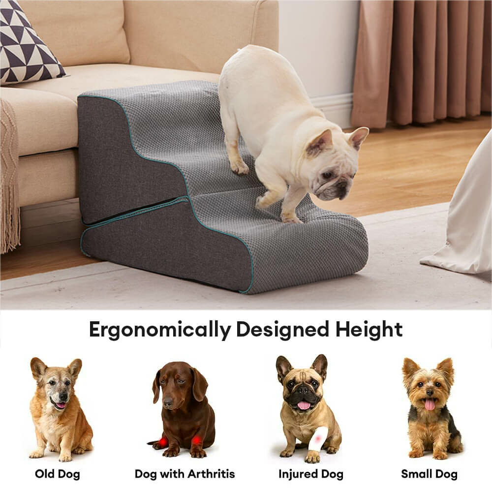 2‑in‑1 Foldable Dog Stairs & Ramp