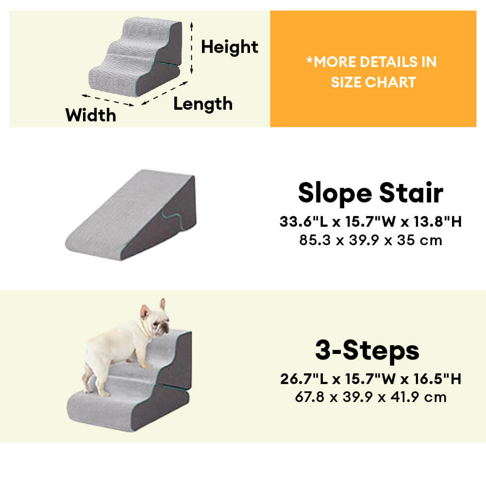 2‑in‑1 Foldable Dog Stairs & Ramp