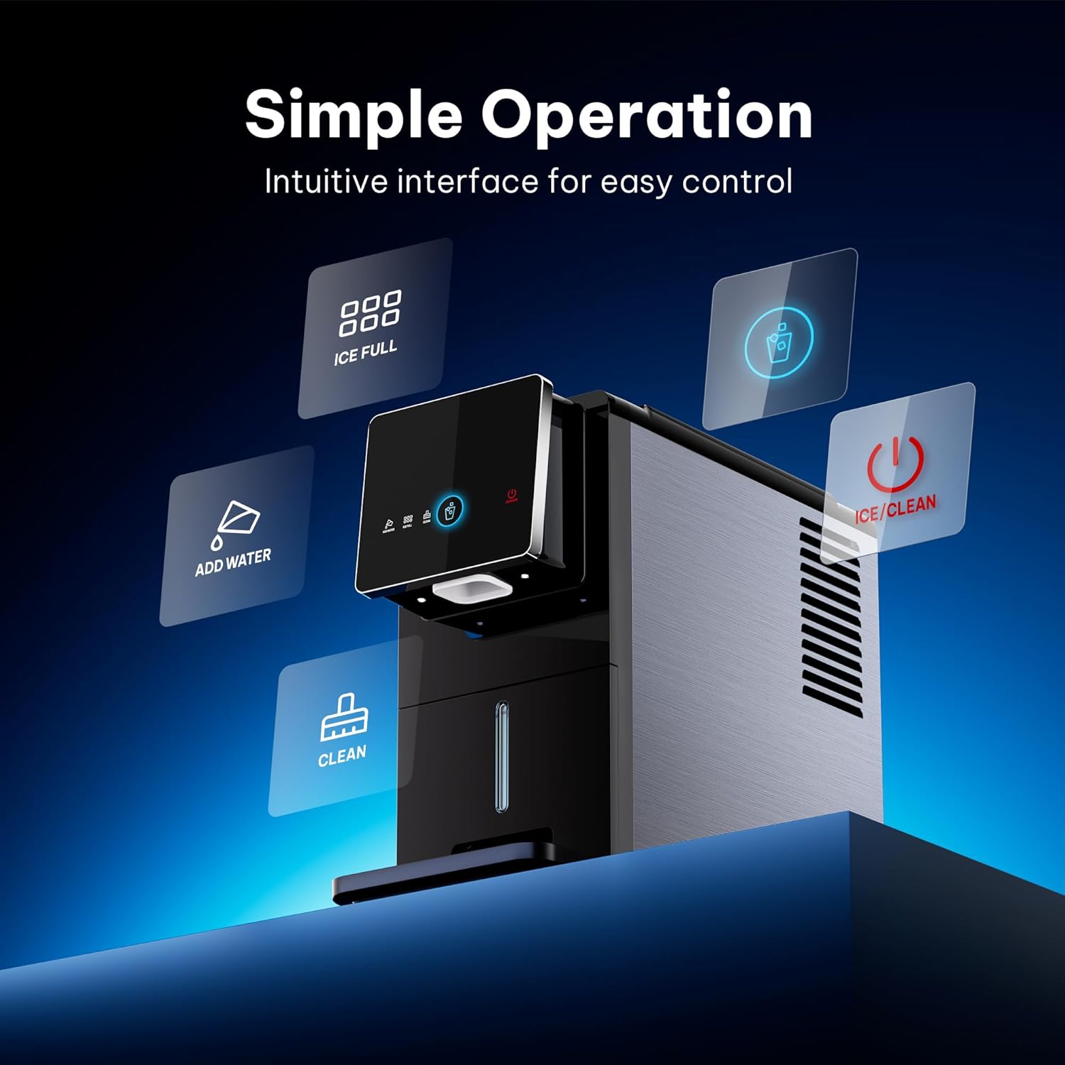 33 lb/Day One-Touch Nugget Ice Dispenser