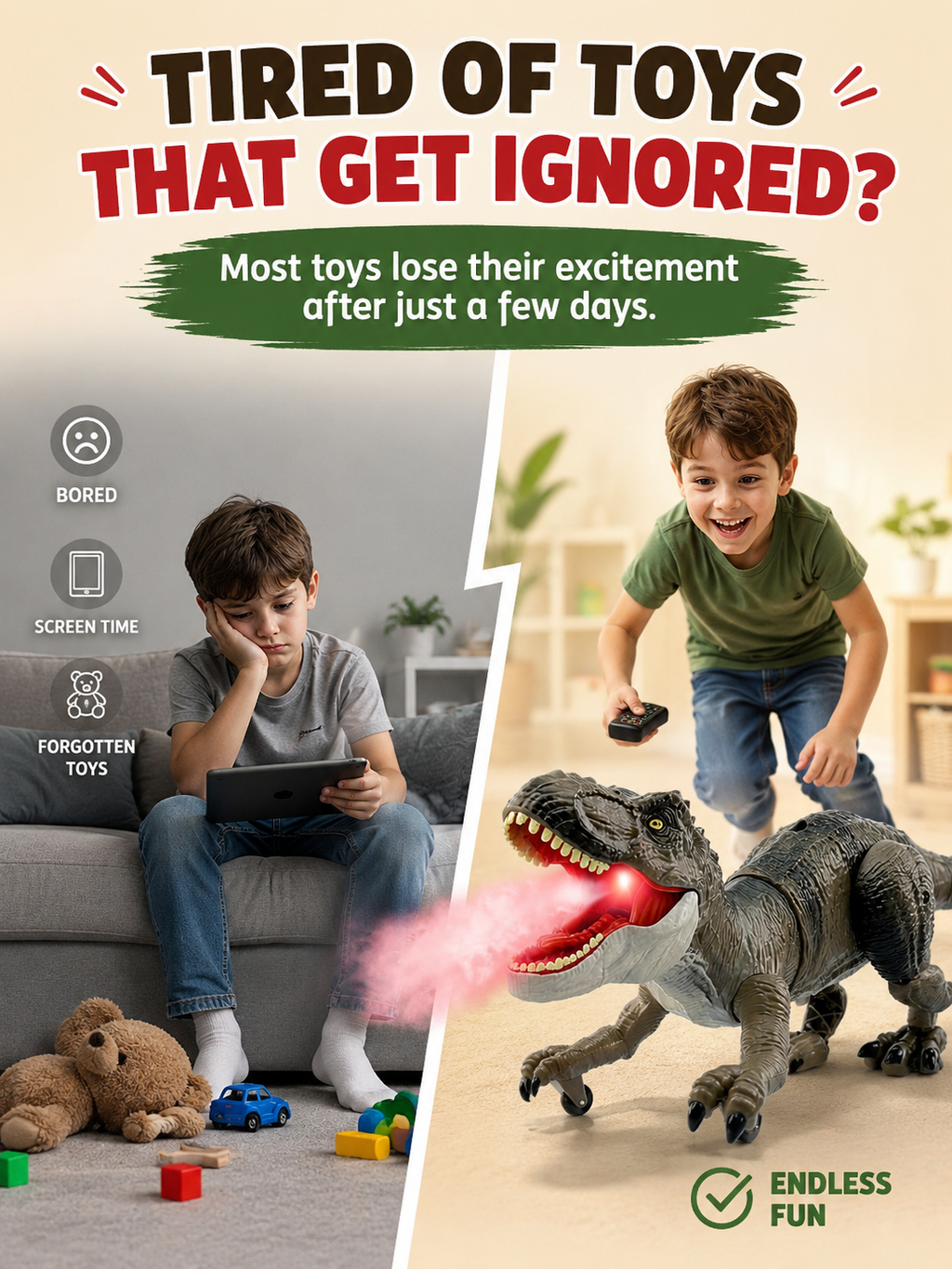 Mist‑Spraying Remote Dinosaur Toy
