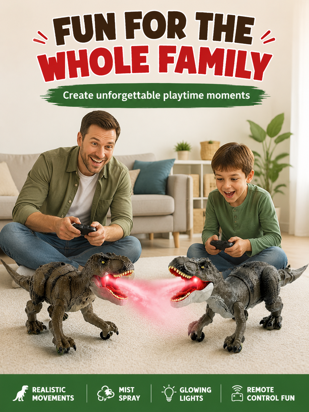 Mist‑Spraying Remote Dinosaur Toy