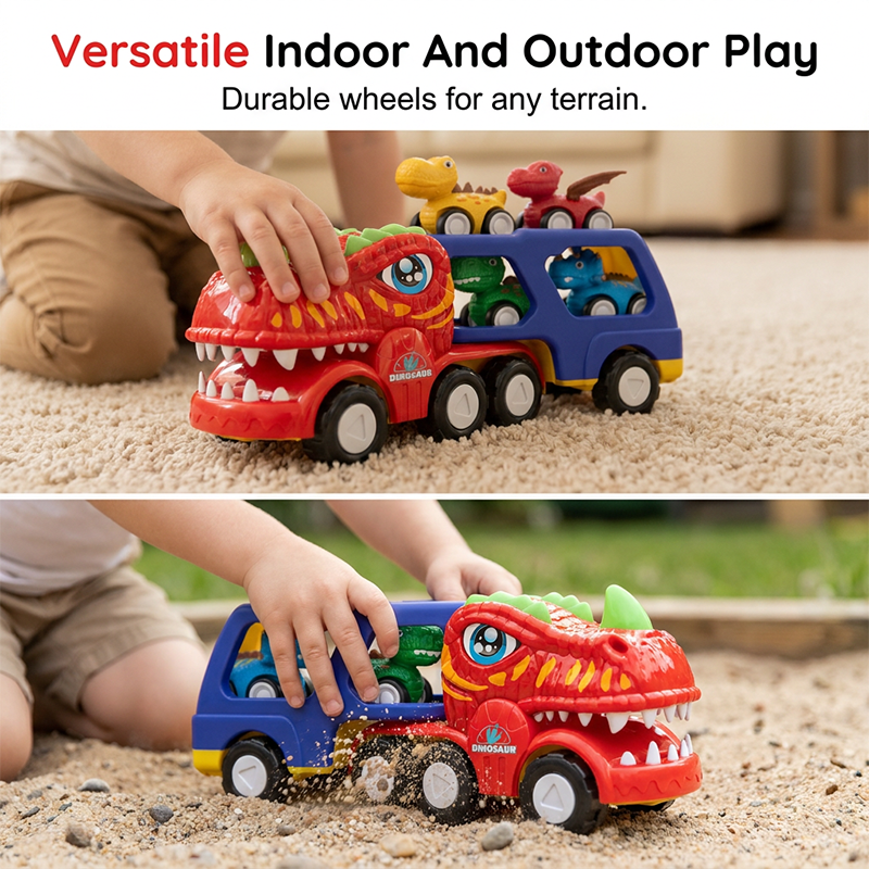 Lights & Sound Dino Transport with 6 Cars