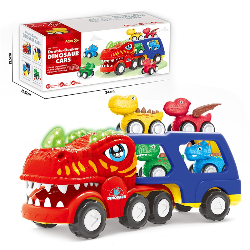 Lights & Sound Dino Transport with 6 Cars