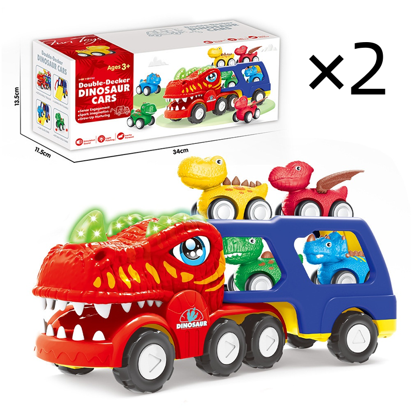 Lights & Sound Dino Transport with 6 Cars