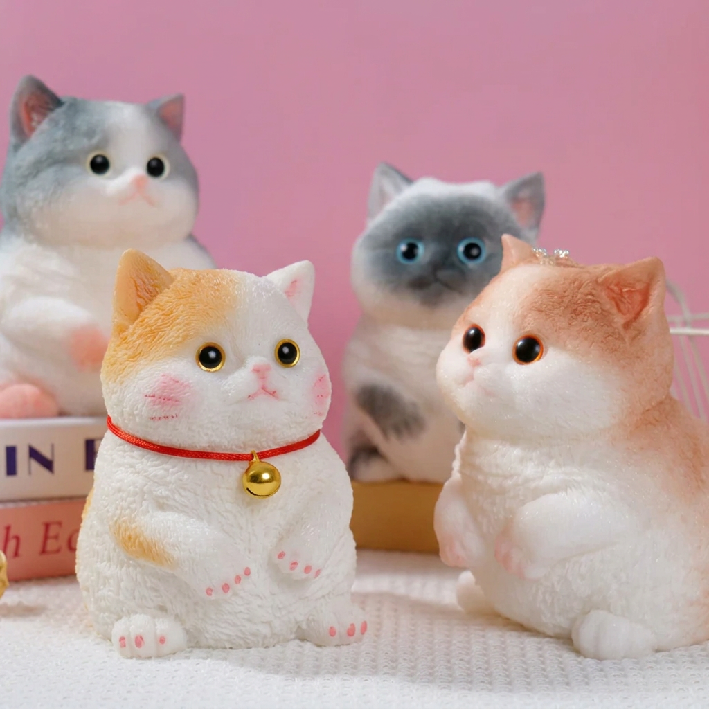Soft Cuddly Stress‑Relief Cat Toy