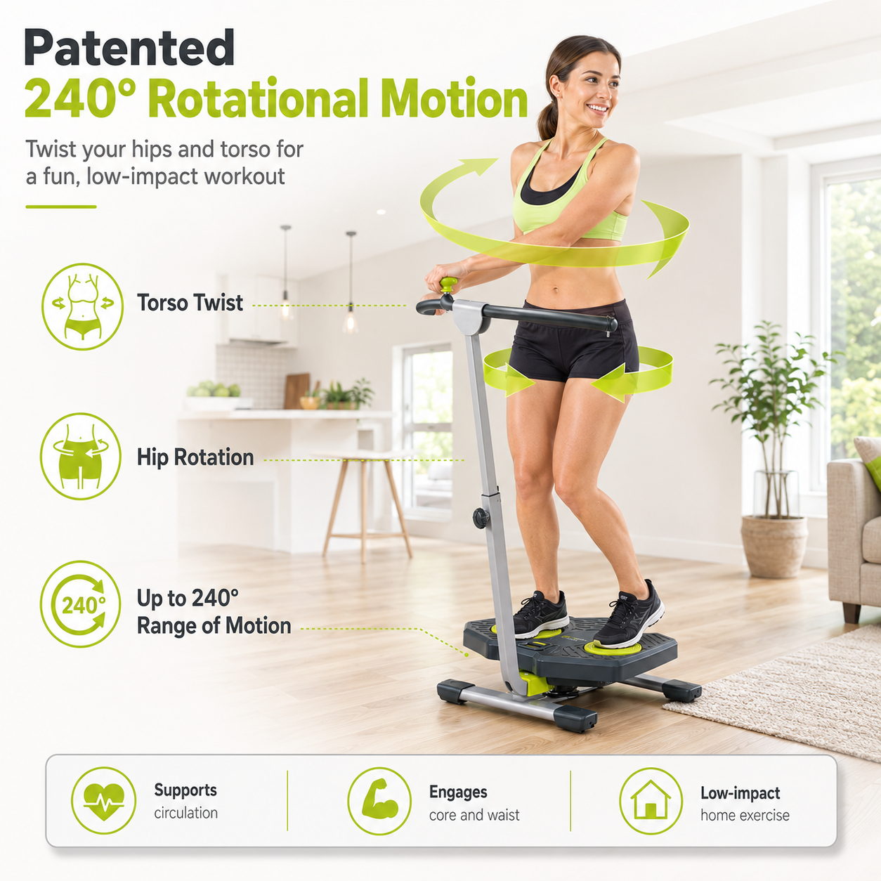 Full-Body Toning Stepper with Display