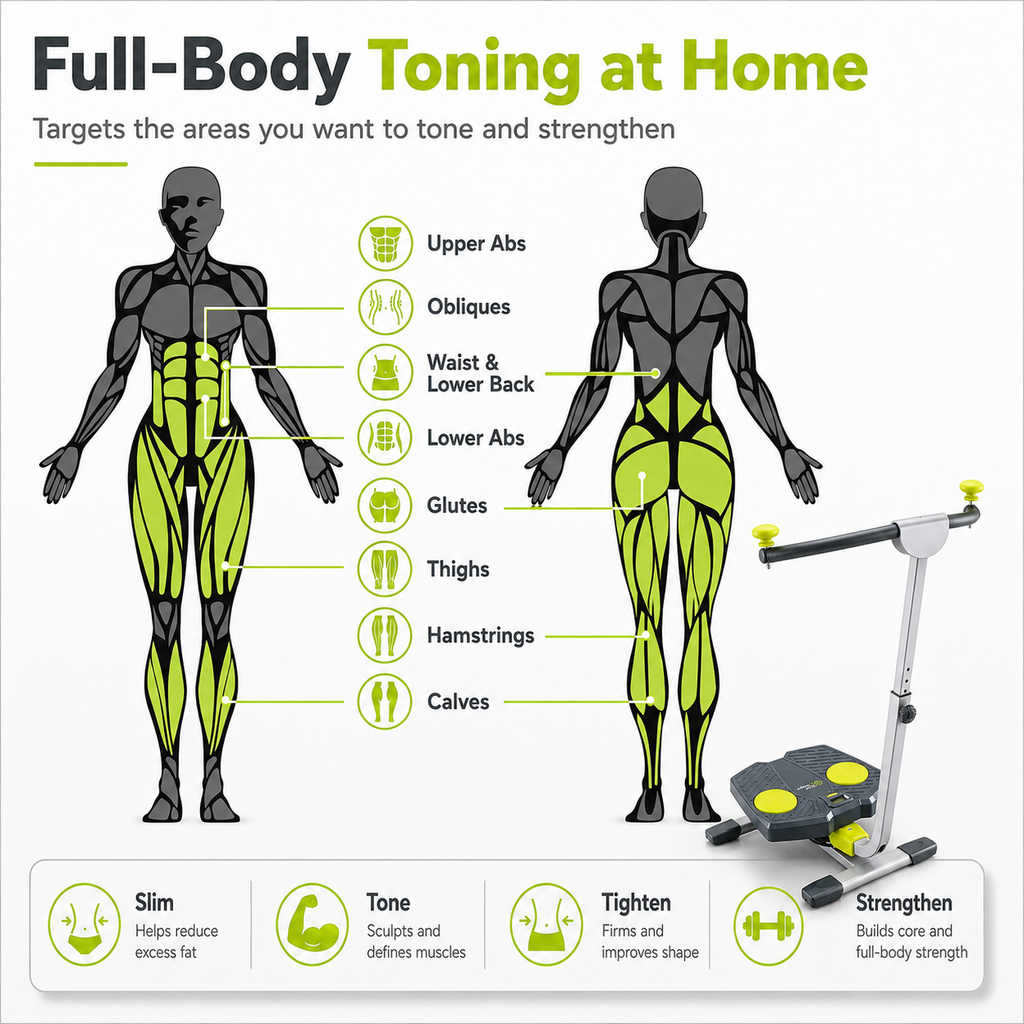Full-Body Toning Stepper with Display
